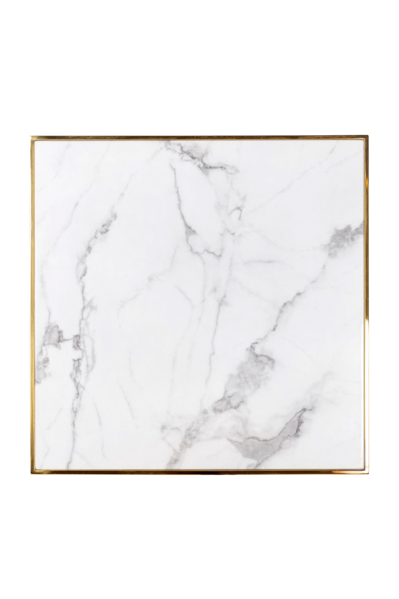 Table bistrot en marbre blanc | Richmond Osteria | Meubleluxe.fr