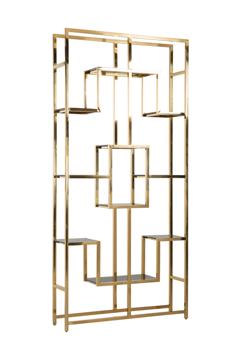 Armoire géométrique en or | Richmond Magnus | Meubleluxe.fr