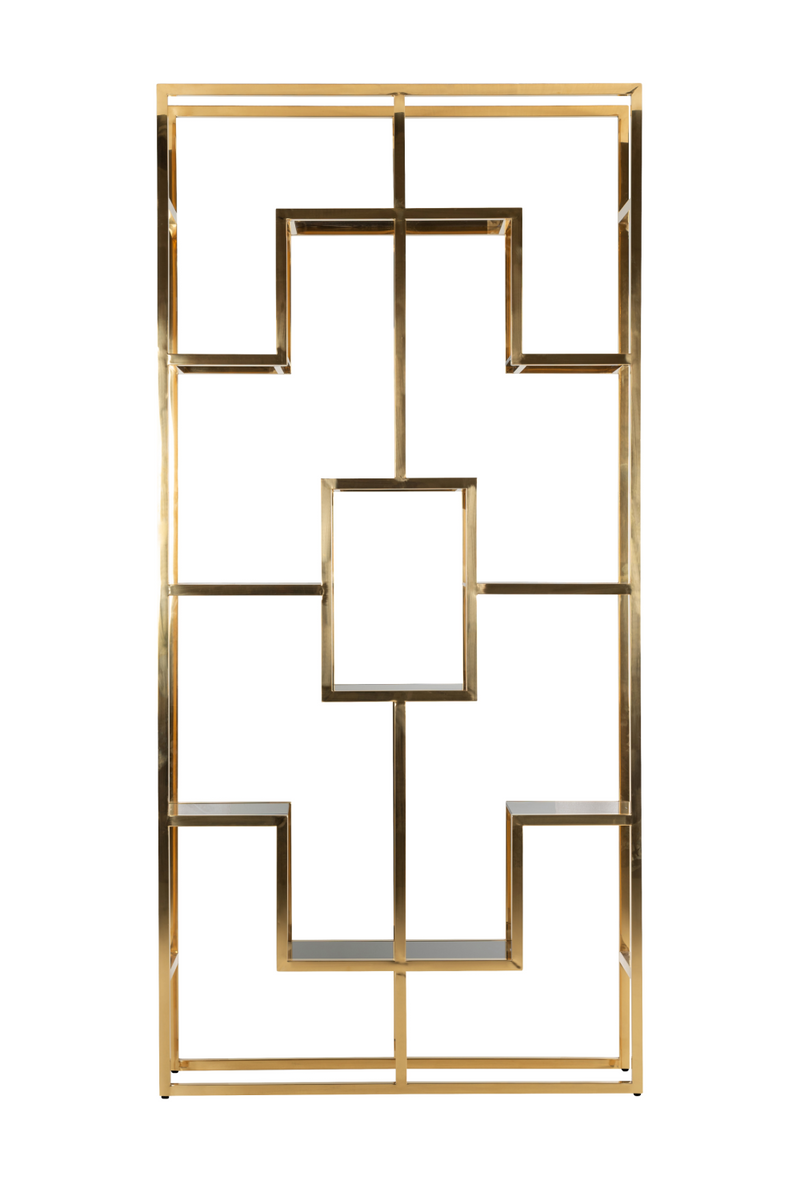 Armoire géométrique en or | Richmond Magnus | Meubleluxe.fr