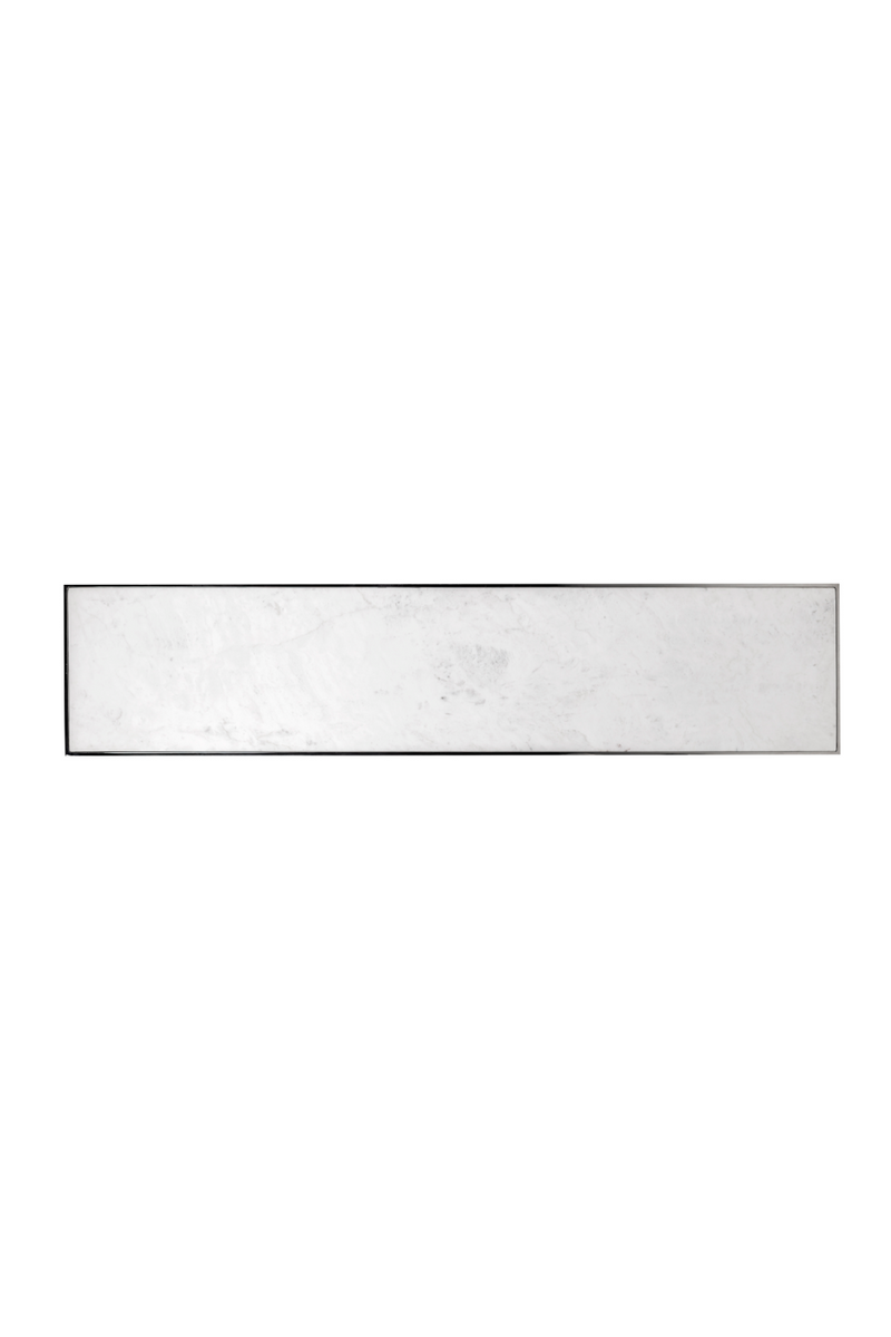 Meuble TV en marbre blanc | Richmond Levanto | Meubleluxe.fr