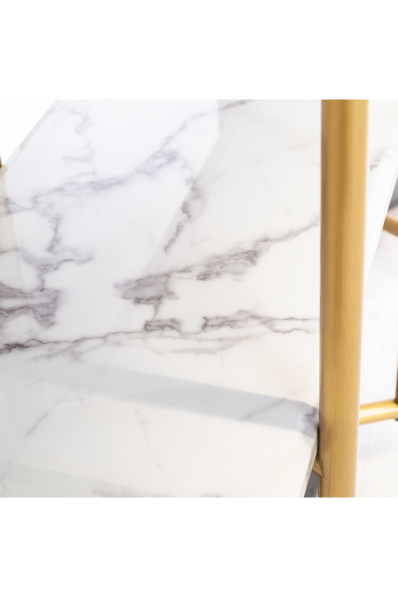 Armoire en marbre encadrée d'or | Richmond Lagrand | Meubleluxe.fr