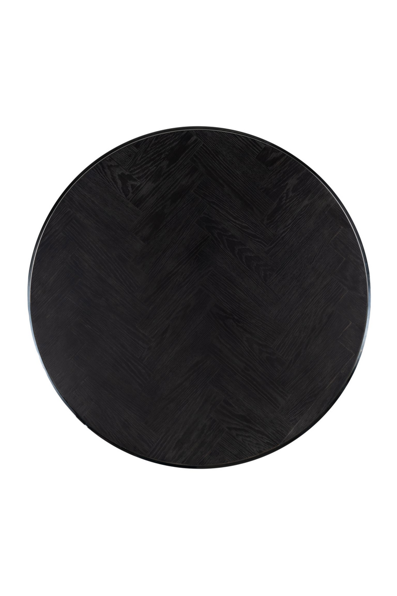 Table basse gigogne ronde en bois et nickelée (lot de 2) | Richmond Blackbone | Meubleluxe.fr