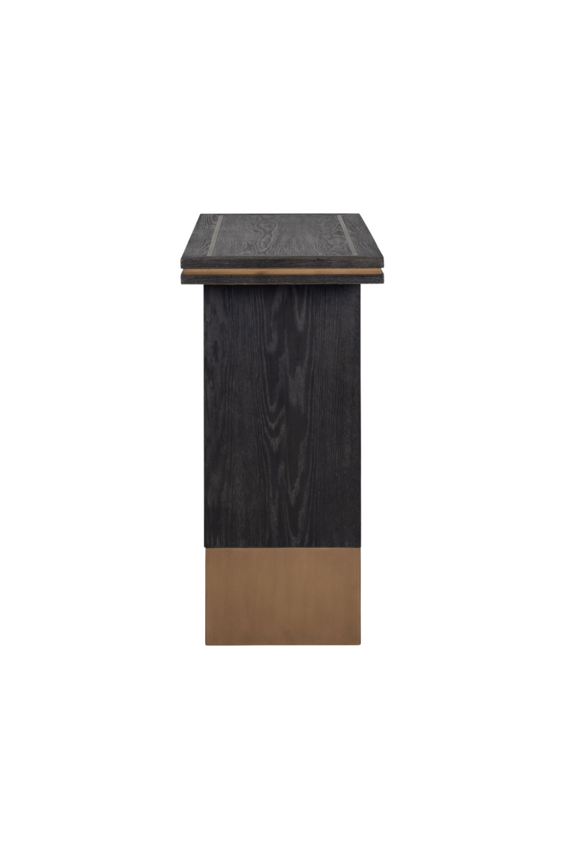 Table console plaquée chêne noir | Richmond Hunter | Meubleluxe.fr