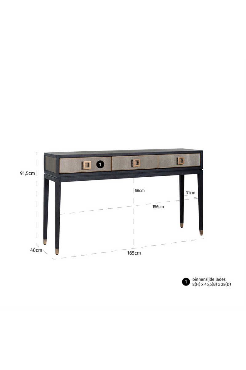 Table console moderne en cuir | Richmond Bloomingville | Meubleluxe.fr