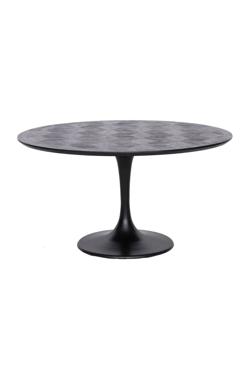 Table de salle à manger ronde en chêne noir | Richmond Blax