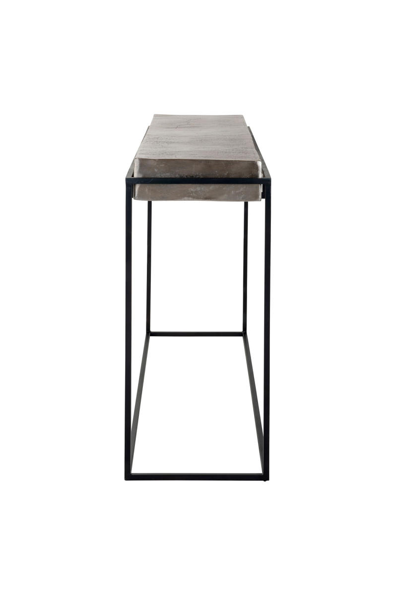 Table Console en aluminium Champagne Gold | Richmond Calloway | Meubleluxe.fr