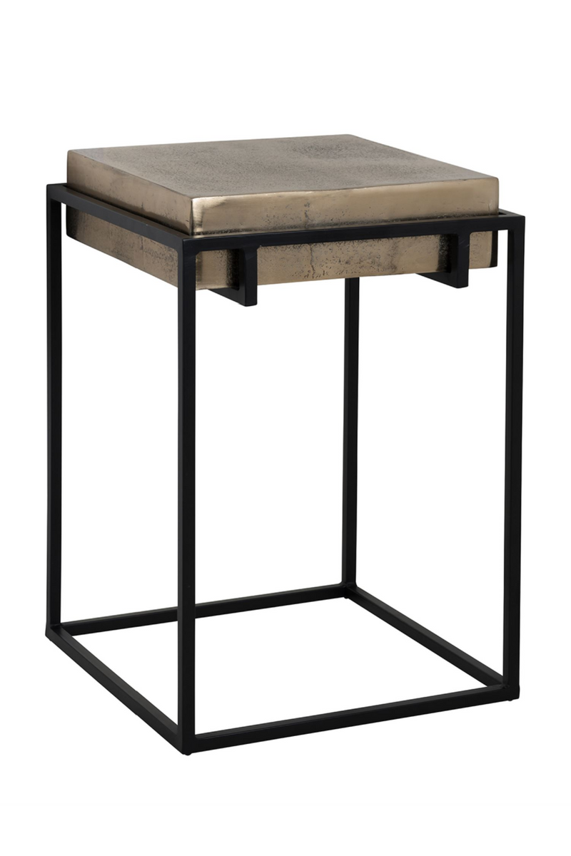 Table de bout rustique en aluminium | Richmond Calloway | Meubleluxe.fr