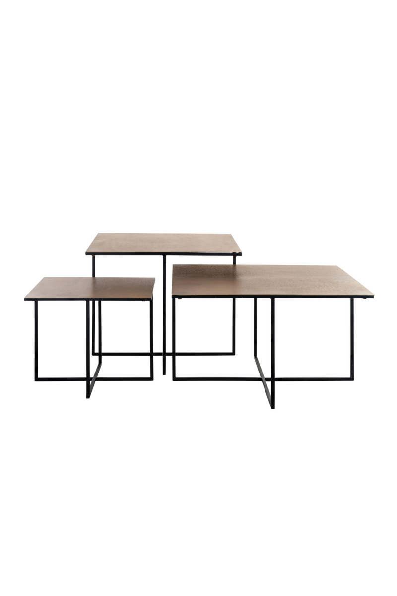 Aluminum Coffee Table Set (3) | OROA Lio | Meubleluxe.fr