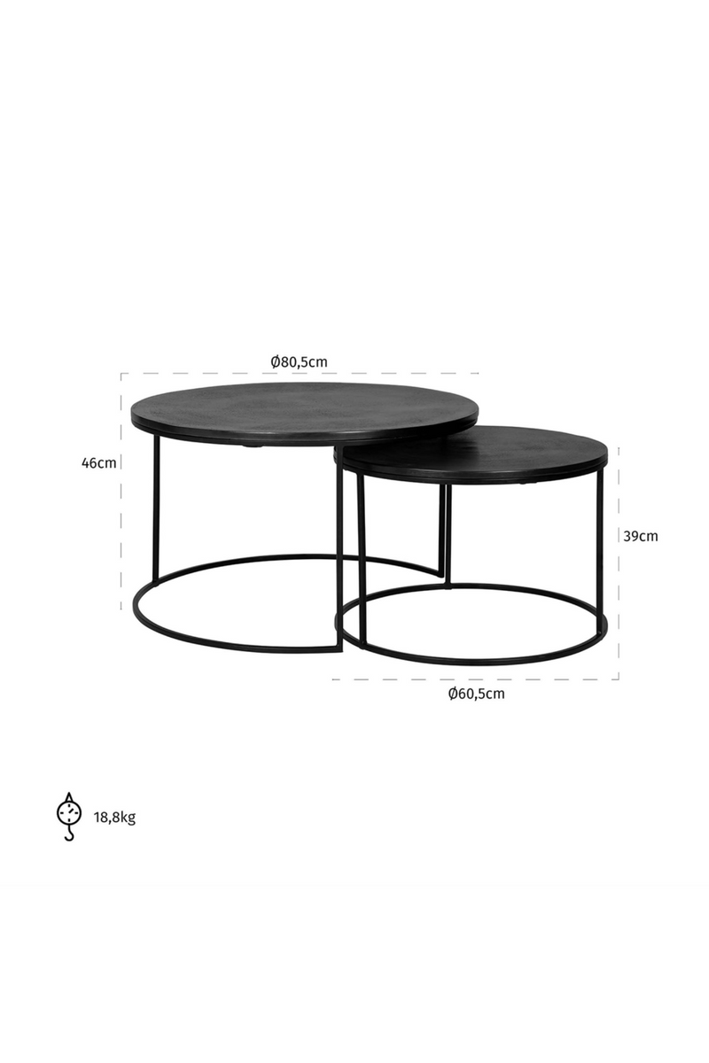 Tables basses rondes gigognes (2) | Richmond Bolder | Meubleluxe.fr