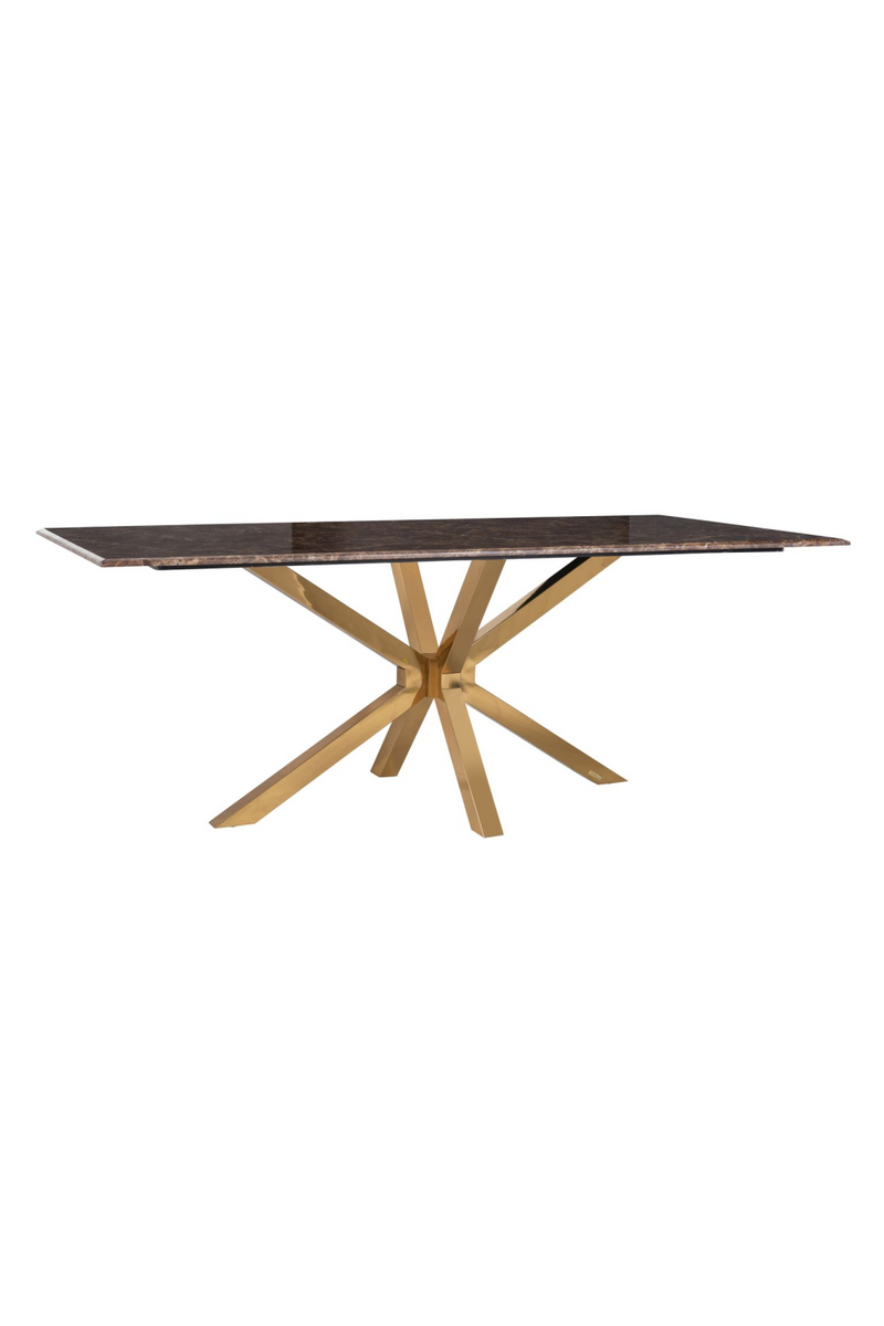 Table à manger en marbre à base d'or | Richmond Conrad | Meubleluxe.fr