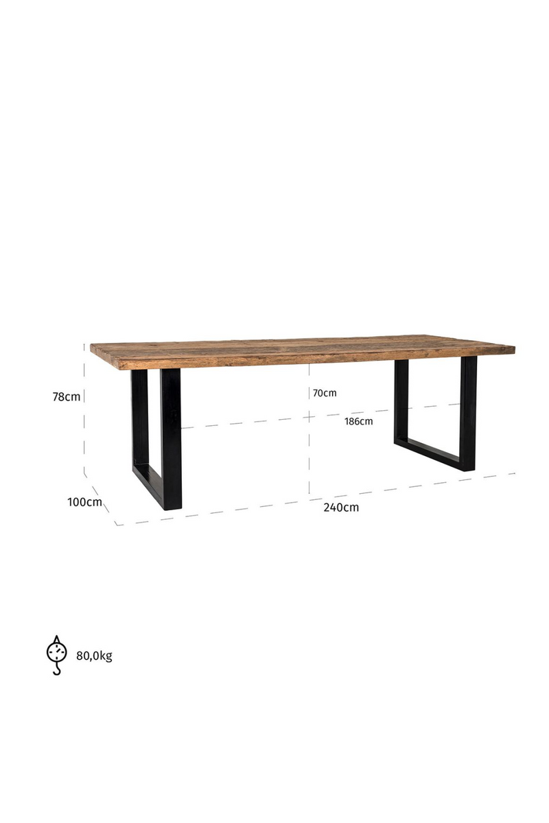 Rough Elm Wood Dining Table L | OROA Raffles | Meubleluxe.fr