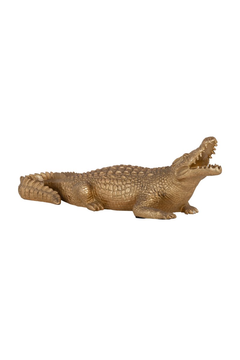 Objet déco reptile or S | Richmond Crocodile | Meubleluxe.fr