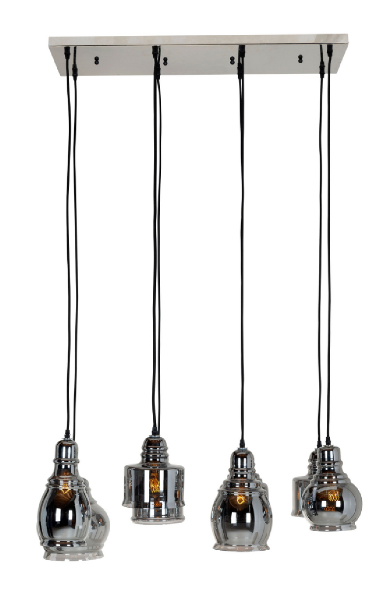 Lampe à suspension en verre argenté | Richmond Bryon  | Meubleluxe.fr