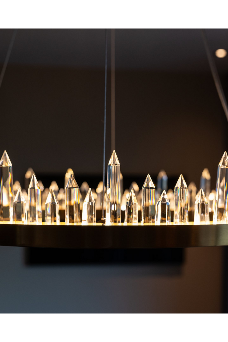Lampe suspendue à points de cristal | Richmond Ziggy | Meubleluxe.fr