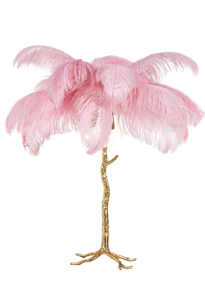 Lampe de Table Plume Rose | Richmond Upanova | Meubleluxe.fr