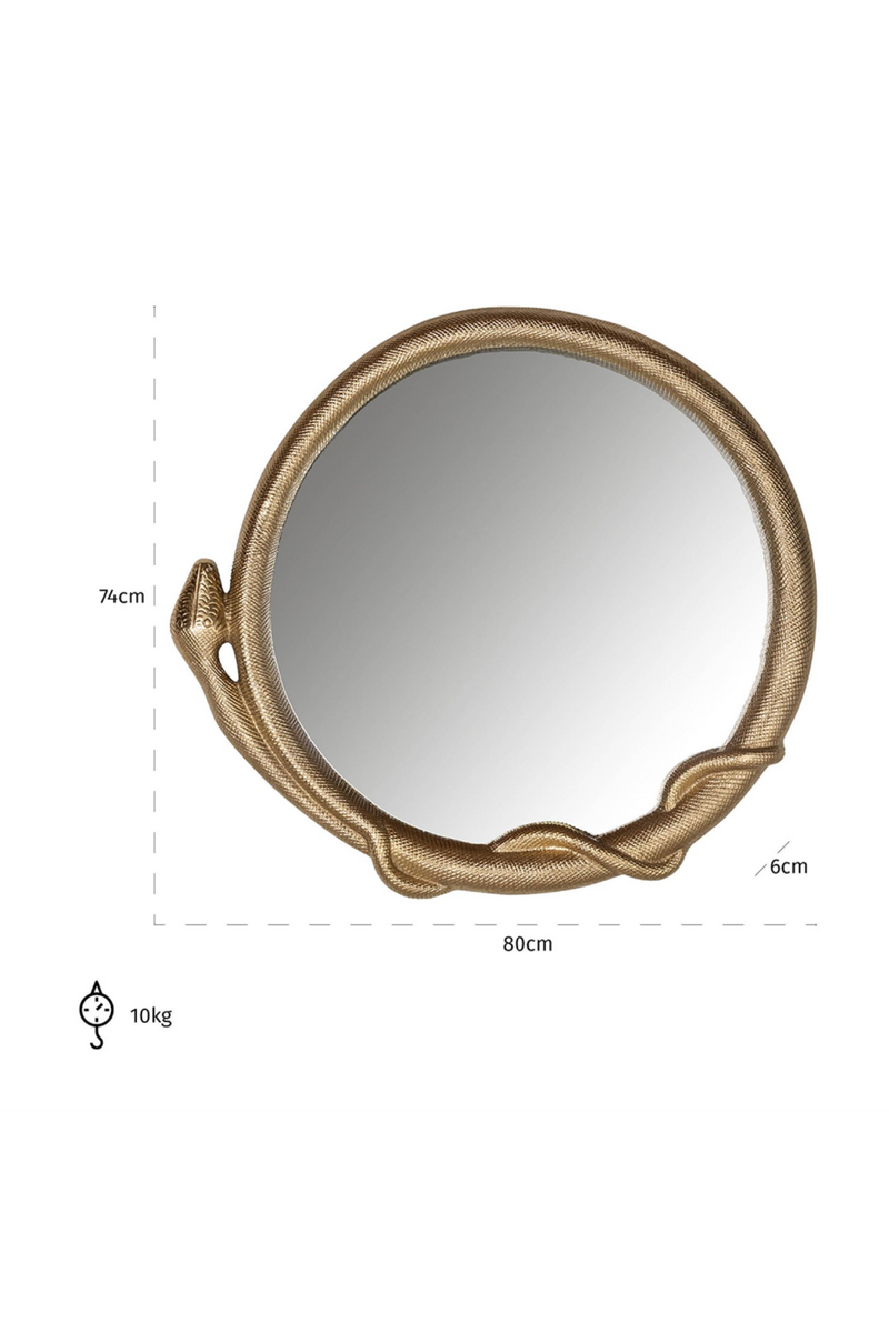Gold Snake Mirror | OROA Fiona | Meubleluxe.fr