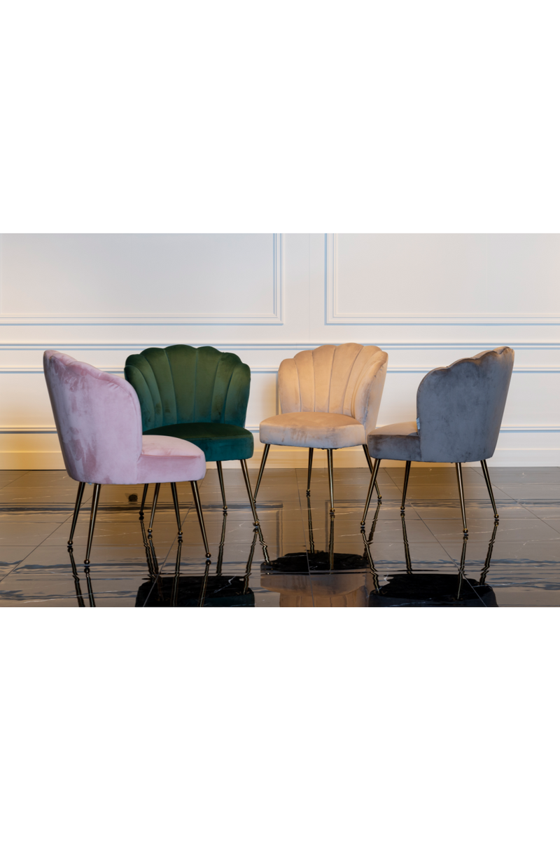 Chaise de salle à manger en velours | Richmond Pippa | Meubleluxe.fr