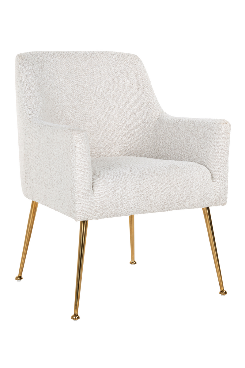 White Bouclé Upholstery Chair | OROA Harper | Meubleluxe.fr