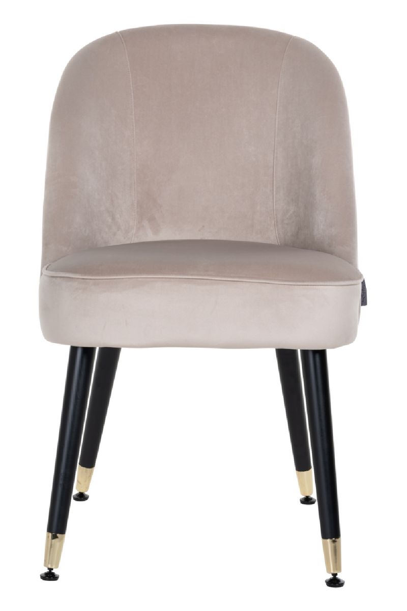 Khaki Velvet Gold Footcap Chair | OROA Julius | Meubleluxe.fr