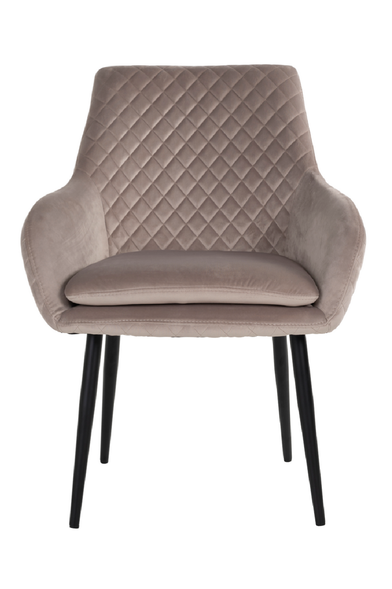 Fauteuil Classique en Velours Khaki | Richmond Chrissy | Meubleluxe.fr