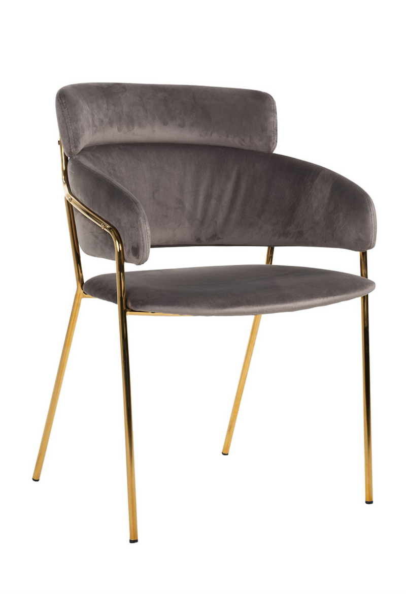Gold Framed Velvet Chair | OROA Angelica | Meubleluxe.fr