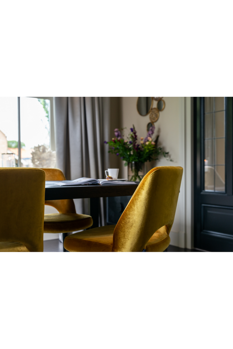 Ocher Cut-Out Back Dining Chair | OROA Tabitha | Meubleluxe.fr