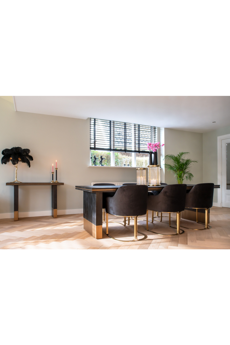 Chaise de salle à manger en velours | Richmond Hadley | Meubleluxe.fr