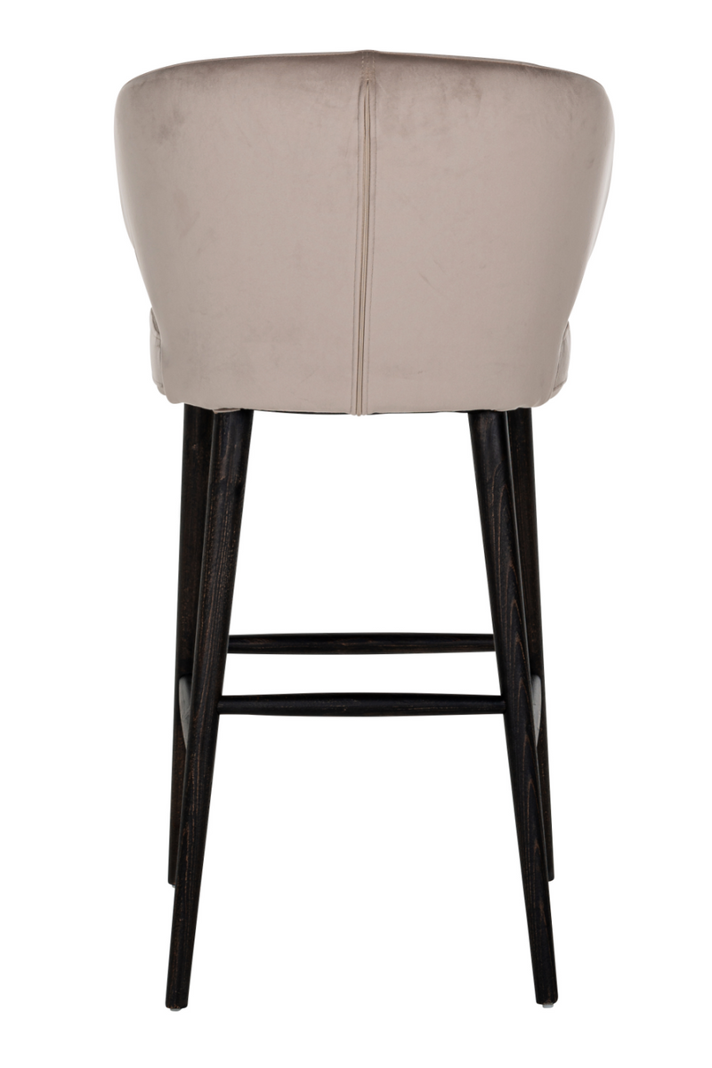 Tabouret de bar moderne en velours | Richmond Indigo | Meubleluxe.fr