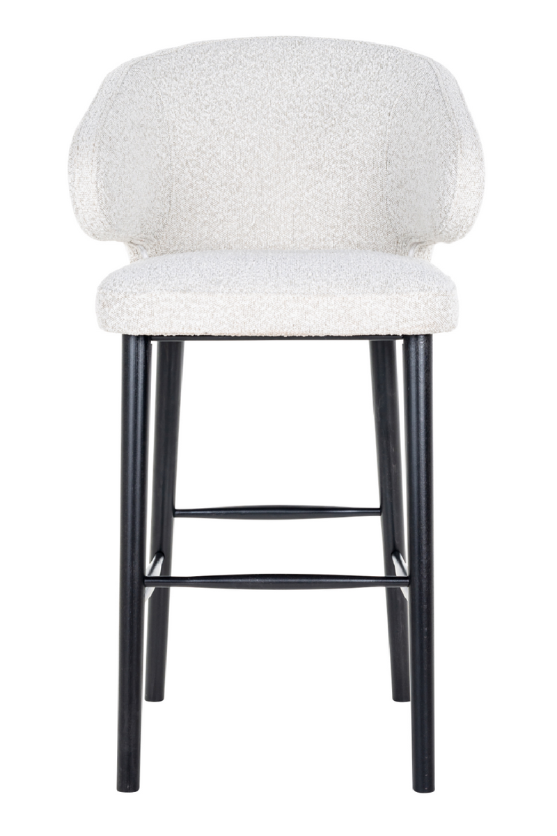 Tabouret de bar Bouclé blanc | Richmond Indigo | Meubleluxe.fr