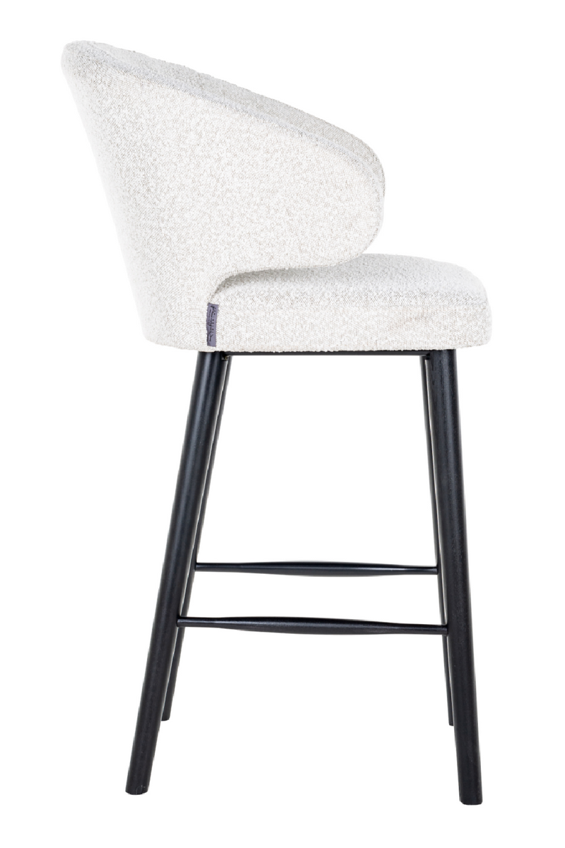 Tabouret de bar Bouclé blanc | Richmond Indigo | Meubleluxe.fr