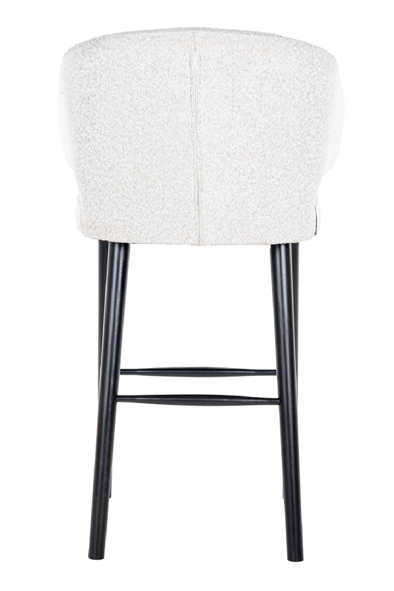 Tabouret de bar Bouclé blanc | Richmond Indigo | Meubleluxe.fr