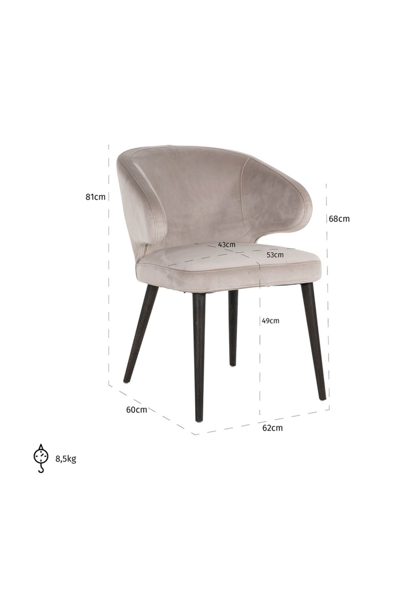 Modern Velvet Dining Chair | OROA Indigo | Oroa.com