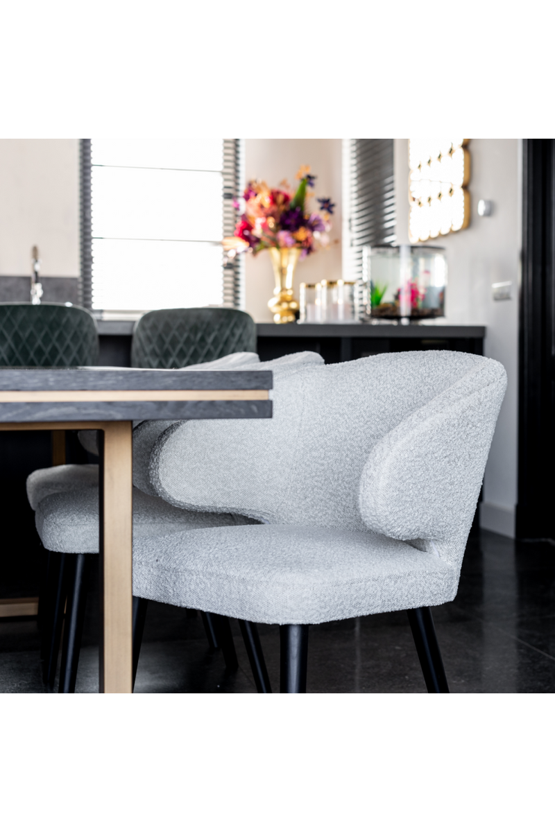 Chaise de salle à manger en velours | Richmond Indigo | Meubleluxe.fr