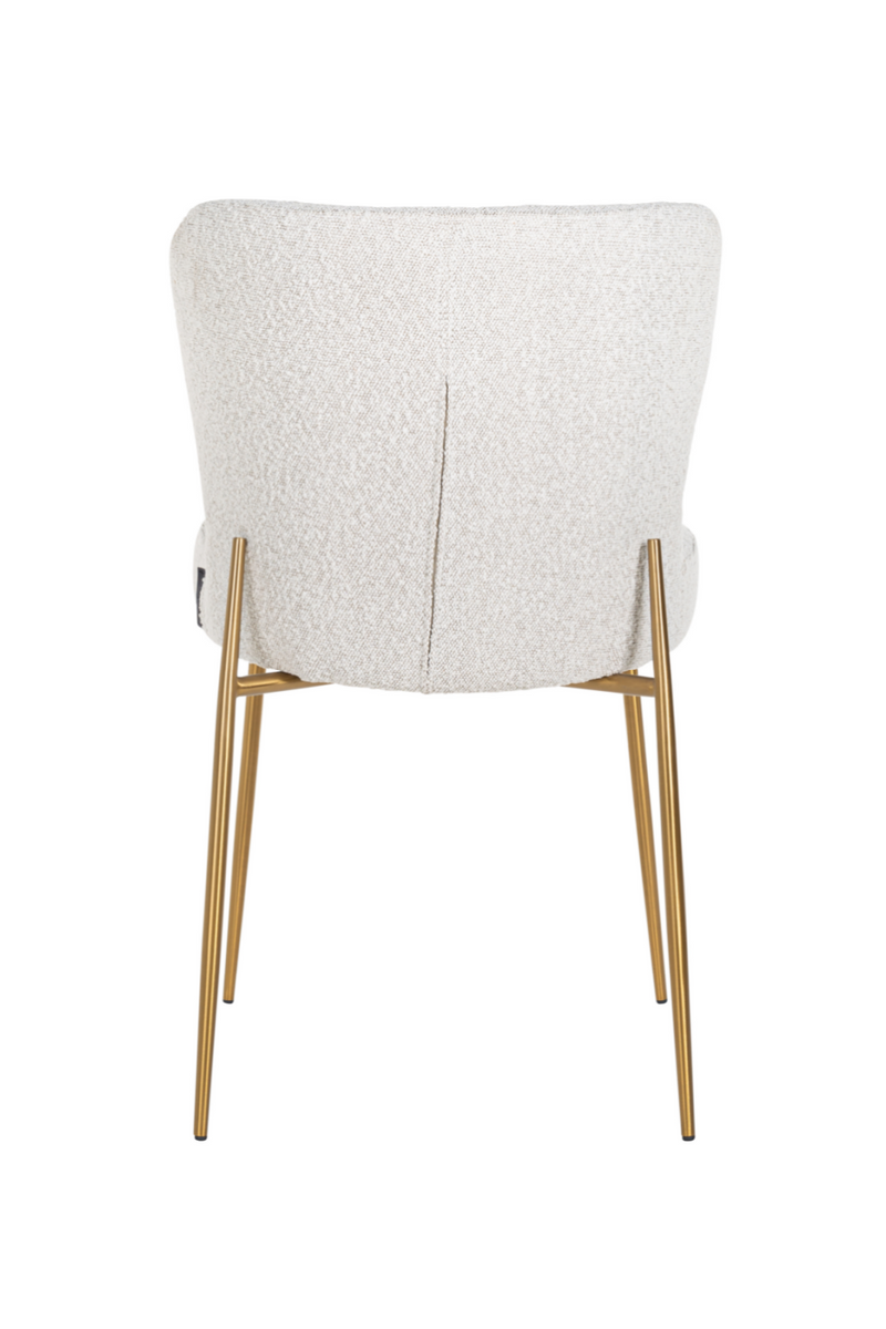 White Bouclé Contemporary Dining Chair | OROA Odessa | OROA