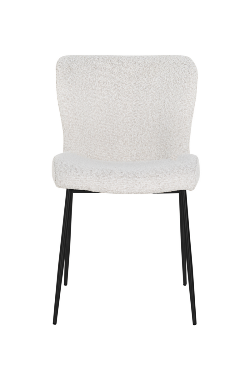 Minimalist White Bouclé Chair | OROA Darby | OROA.com