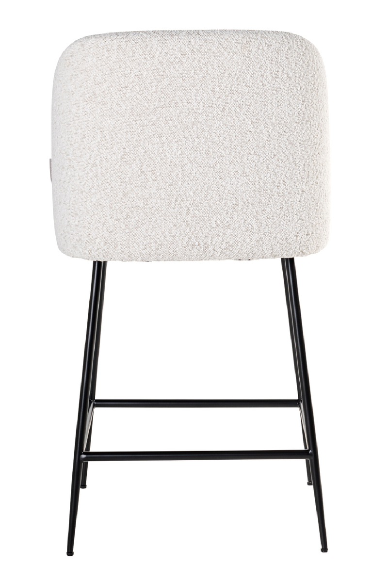 Tabouret de comptoir Bouclé blanc | Richmond Pulitzer | Meubleluxe.fr