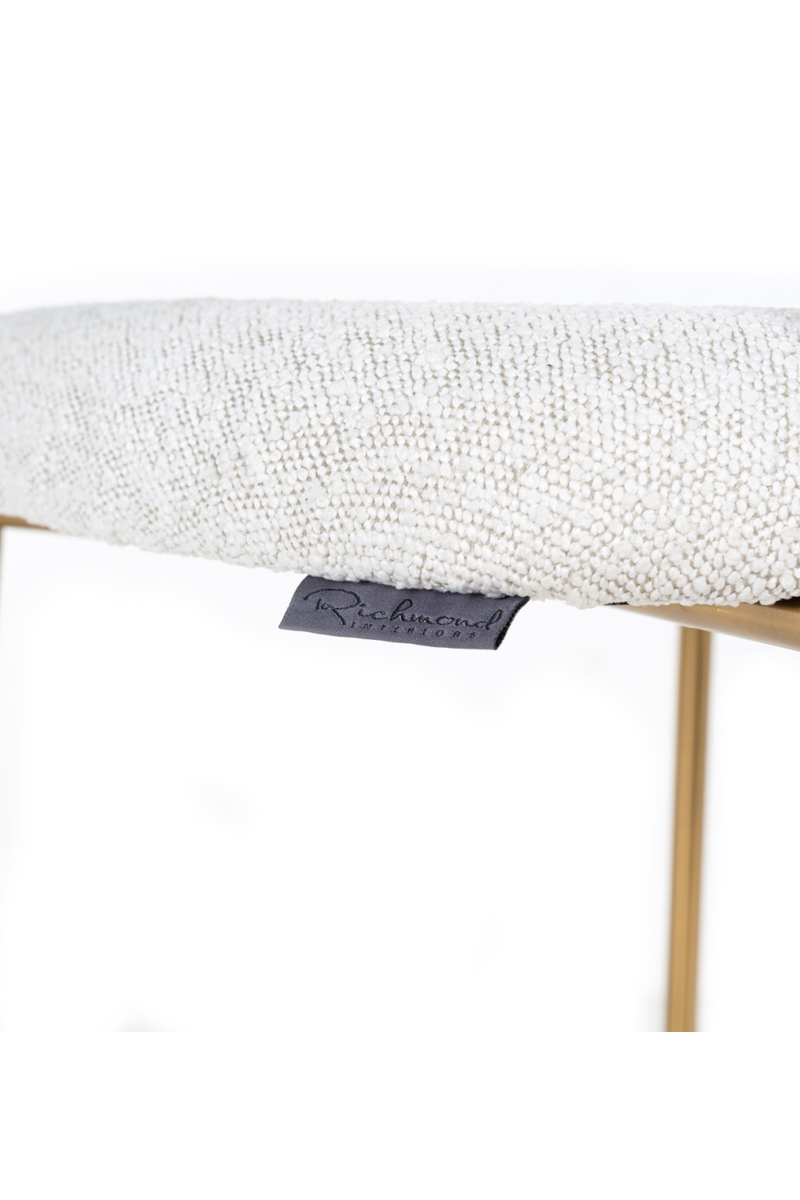 Tabouret de comptoir Bouclé blanc | Richmond Xenia | Meubleluxe.fr