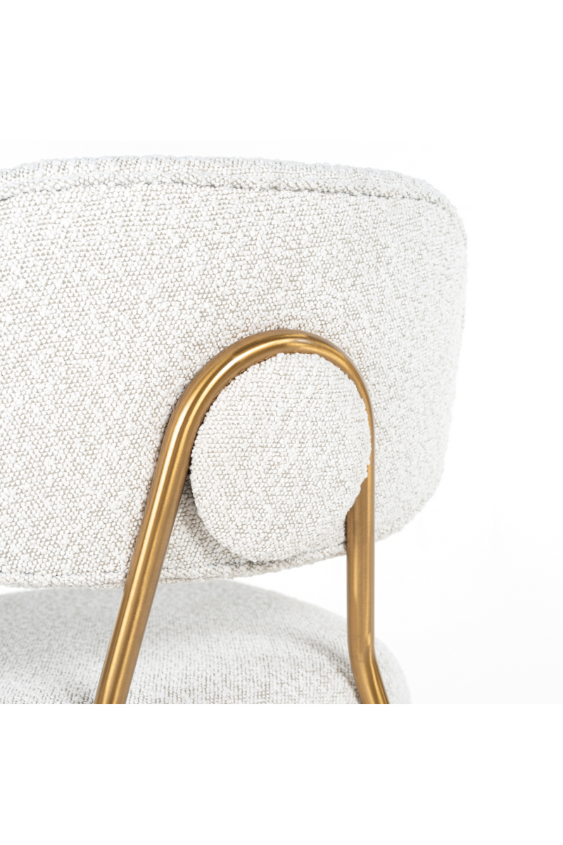 Tabouret de comptoir Bouclé blanc | Richmond Xenia | Meubleluxe.fr