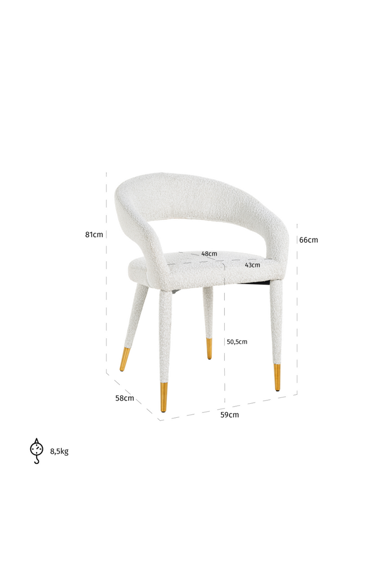 Chaise de salle à manger en velours | Richmond Gia | Meubleluxe.fr