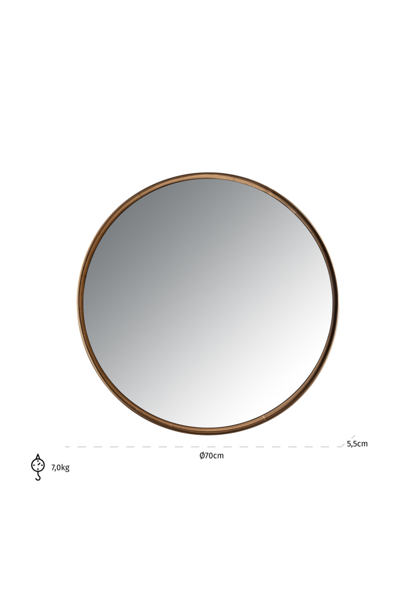 Gold Framed Round Mirror L | OROA Maud | OROA.com