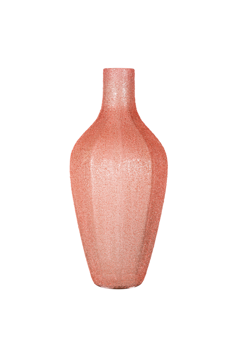 Vase bouteille en verre rose S | Richmond Ceylin | Meubleluxe.fr