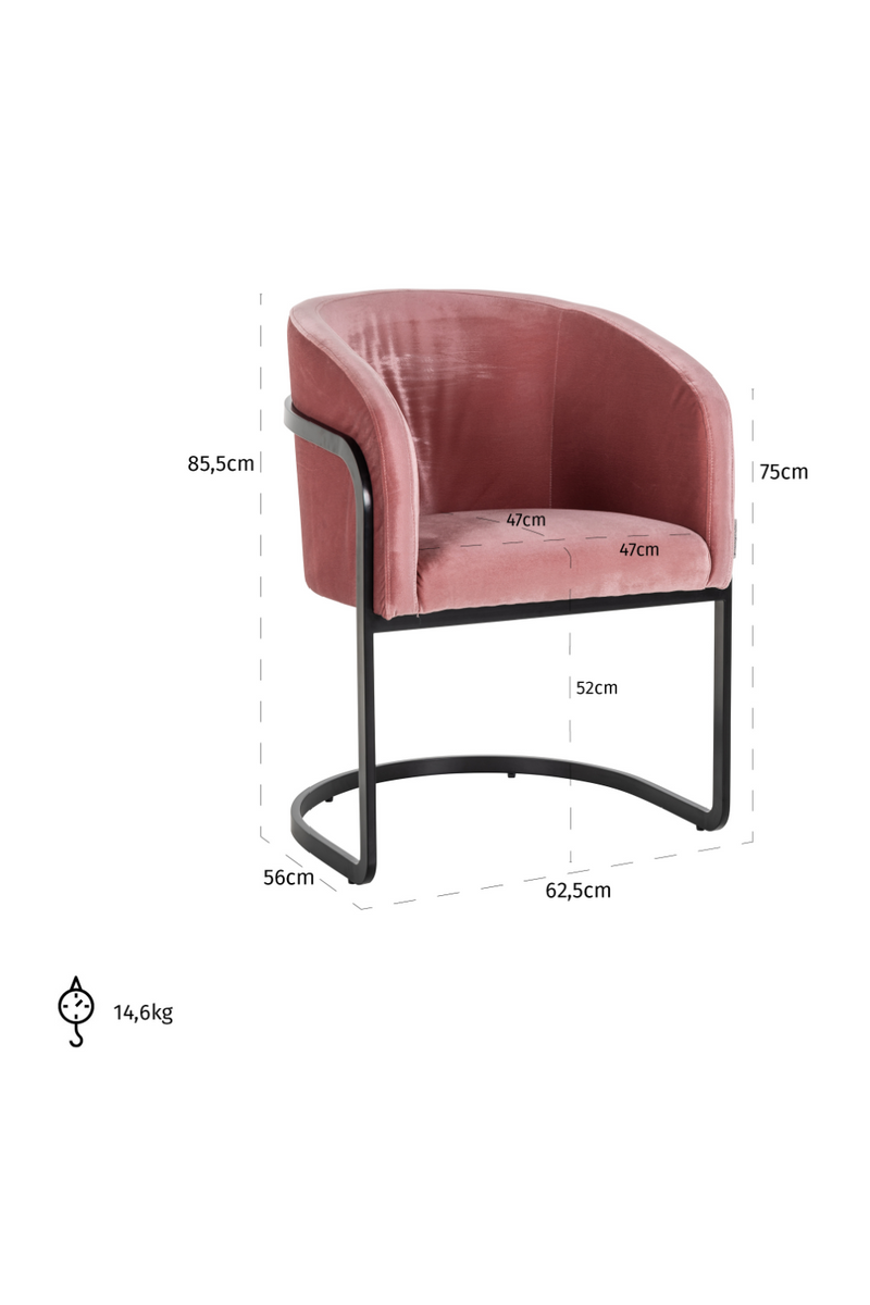 Chaise de salle à manger en velours | Richmond Chiara | Meubleluxe.fr