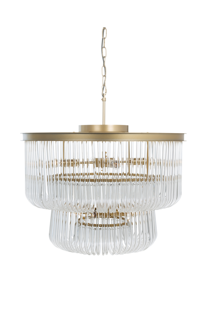 Lampe suspendue en cascade en cristal | Richmond Romy | Meubleluxe.fr