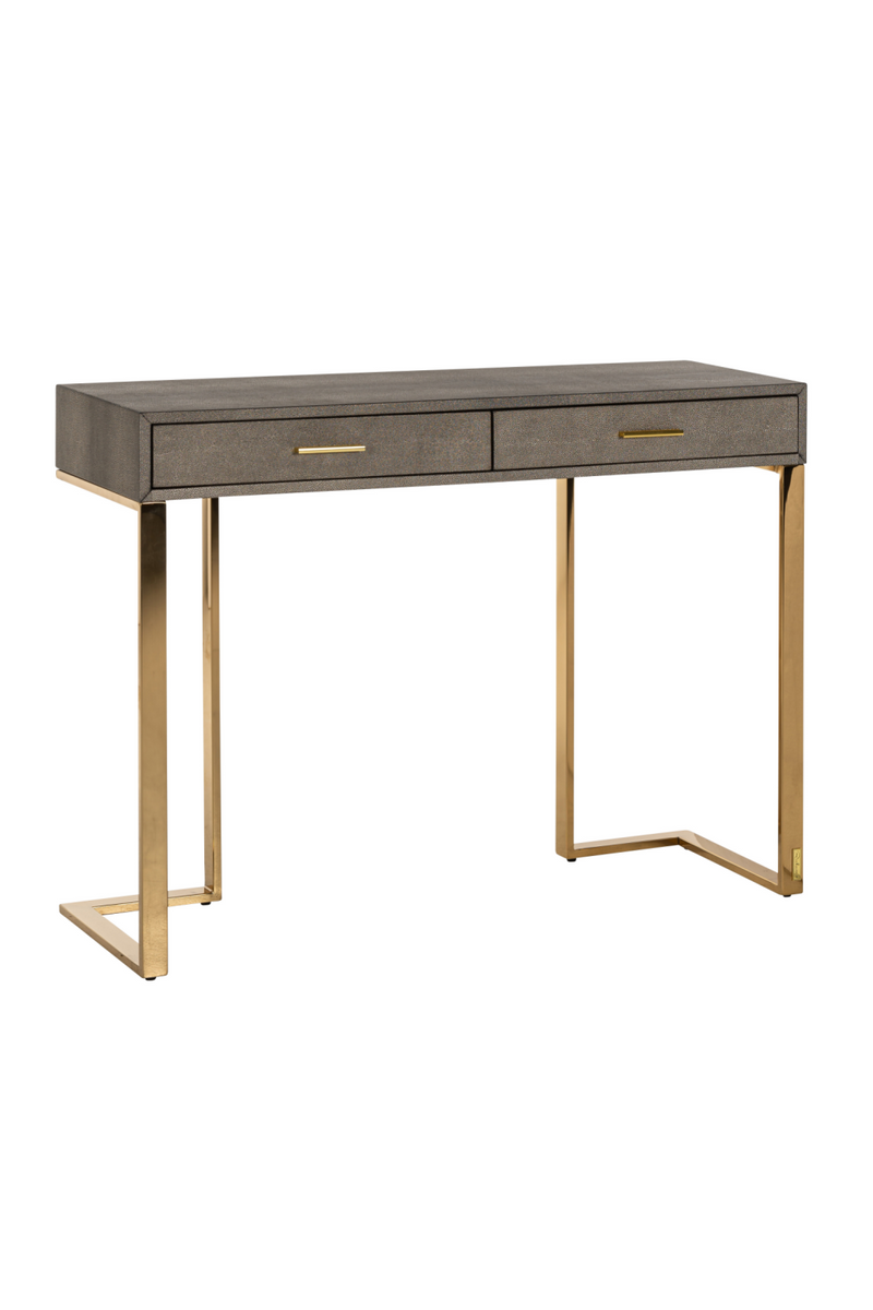 Table console 2 tiroirs à base d'or | Richmond Marie-Lou | Meubleluxe.fr