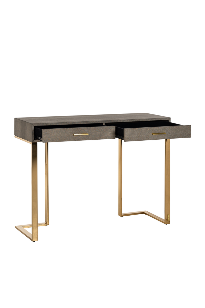 Table console 2 tiroirs à base d'or | Richmond Marie-Lou | Meubleluxe.fr