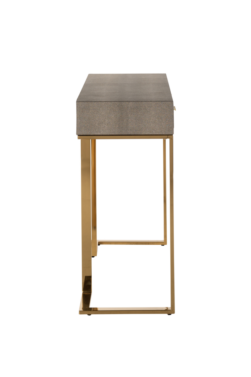 Table console 2 tiroirs à base d'or | Richmond Marie-Lou | Meubleluxe.fr