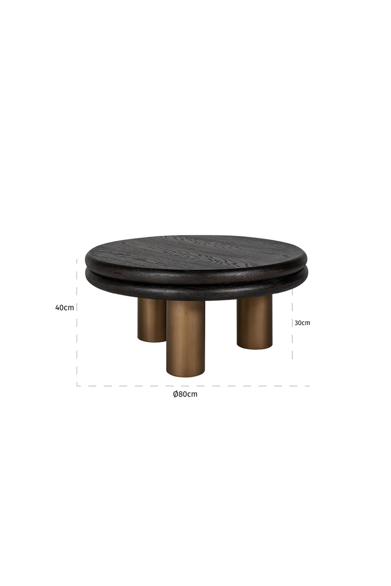 Table basse tripode en métal | Richmond Macaron | Meubleluxe.fr