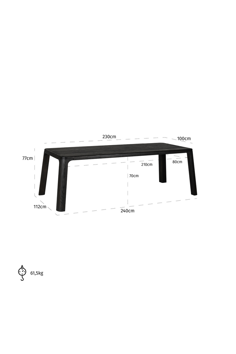 Rectangular Wood Dining Table | OROA Baccarat | Meubleluxe.fr