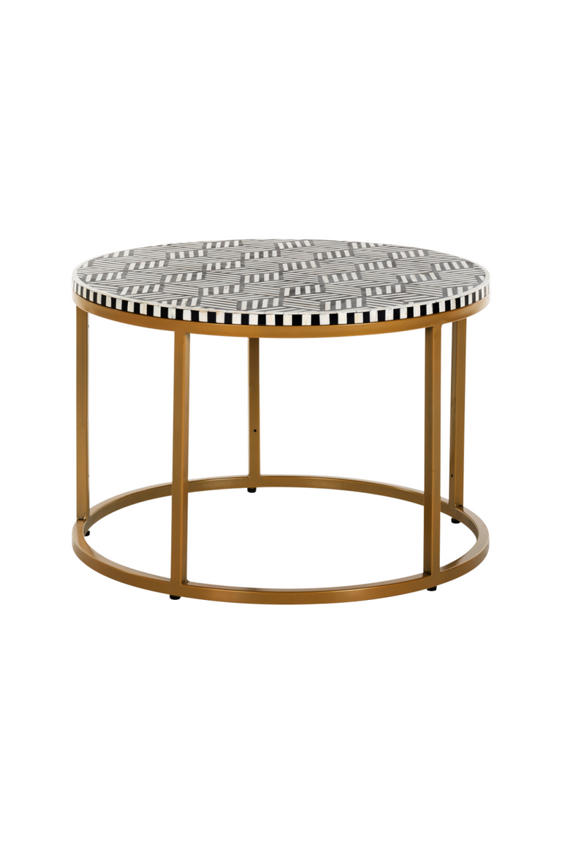 Round Patterned Coffee Table | OROA Bliss | Meubleluxe.fr