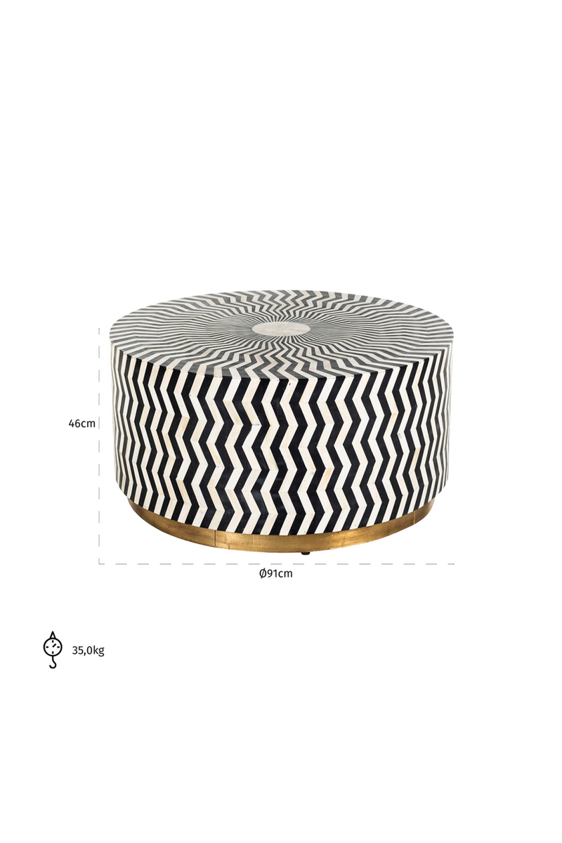 Contemporary Patterned Coffee Table | OROA Bliss | Meubleluxe.fr